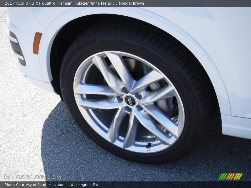 Glacier White Metallic / Nougat Brown 2017 Audi Q7 3.0T quattro Premium