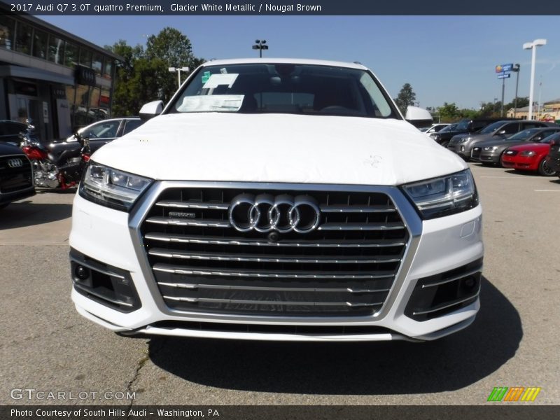 Glacier White Metallic / Nougat Brown 2017 Audi Q7 3.0T quattro Premium