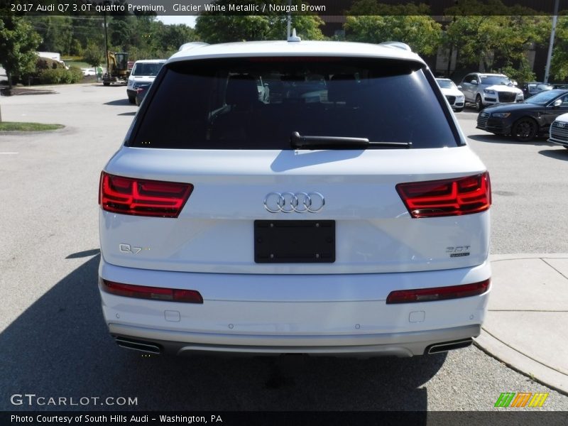 Glacier White Metallic / Nougat Brown 2017 Audi Q7 3.0T quattro Premium