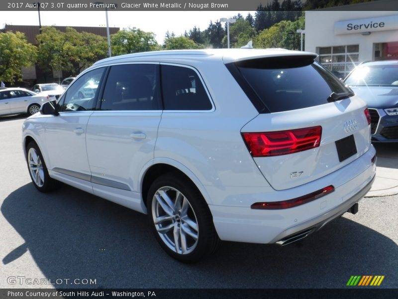 Glacier White Metallic / Nougat Brown 2017 Audi Q7 3.0T quattro Premium