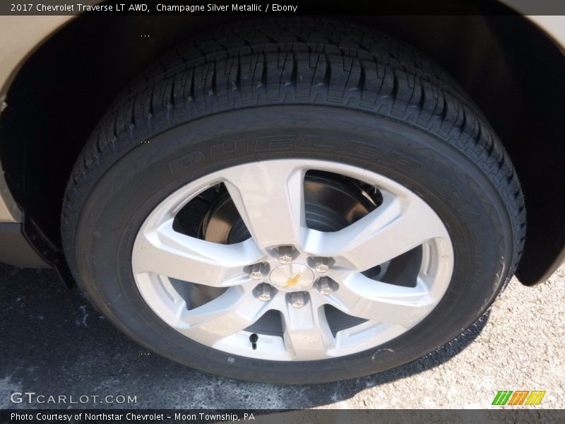 Champagne Silver Metallic / Ebony 2017 Chevrolet Traverse LT AWD