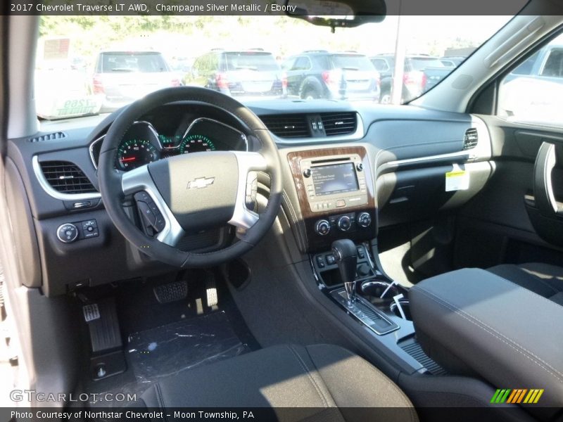 Champagne Silver Metallic / Ebony 2017 Chevrolet Traverse LT AWD