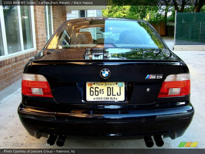 Carbon Black Metallic / Black Nappa 2003 BMW M5 Sedan