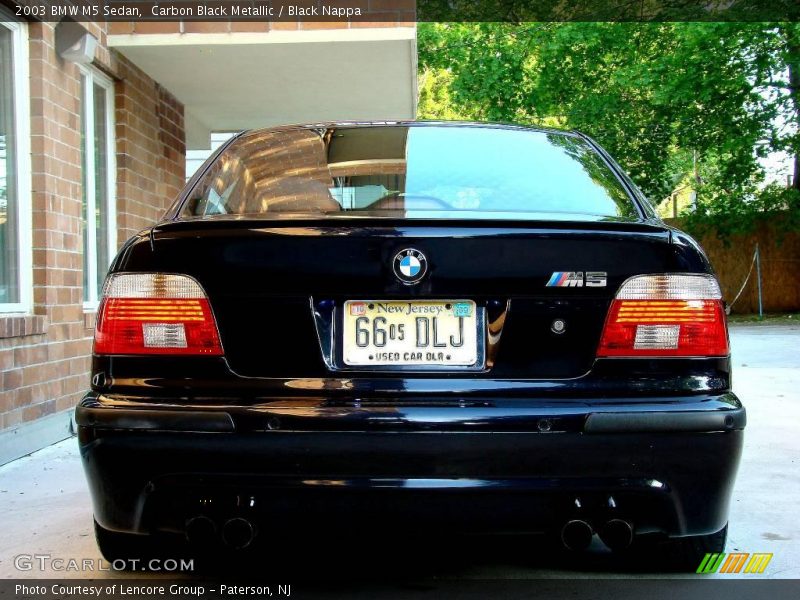 Carbon Black Metallic / Black Nappa 2003 BMW M5 Sedan