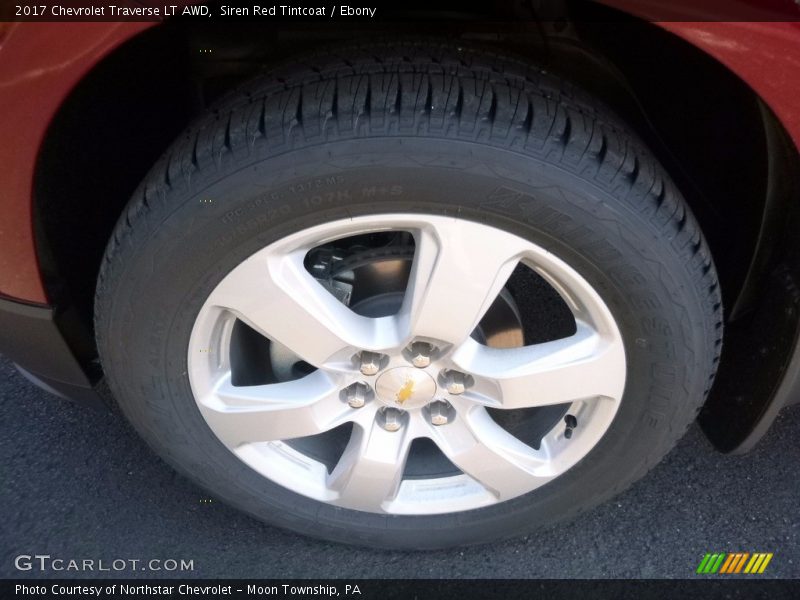 Siren Red Tintcoat / Ebony 2017 Chevrolet Traverse LT AWD