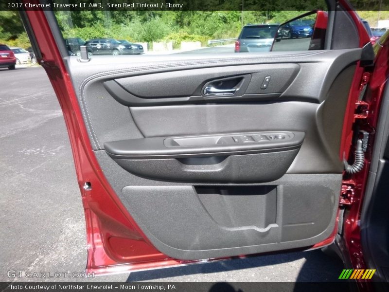 Siren Red Tintcoat / Ebony 2017 Chevrolet Traverse LT AWD