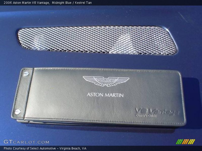 Midnight Blue / Kestrel Tan 2006 Aston Martin V8 Vantage