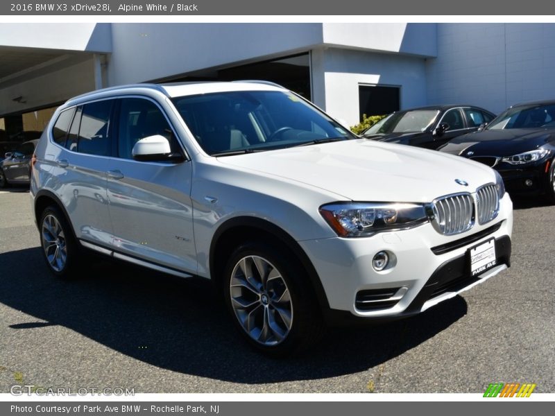 Alpine White / Black 2016 BMW X3 xDrive28i