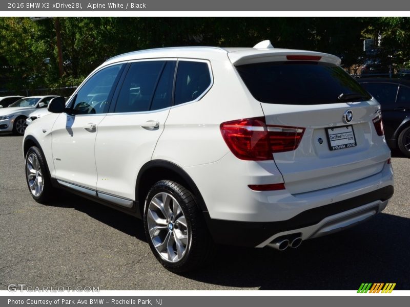 Alpine White / Black 2016 BMW X3 xDrive28i