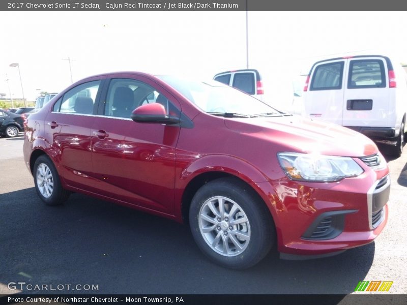 Cajun Red Tintcoat / Jet Black/Dark Titanium 2017 Chevrolet Sonic LT Sedan