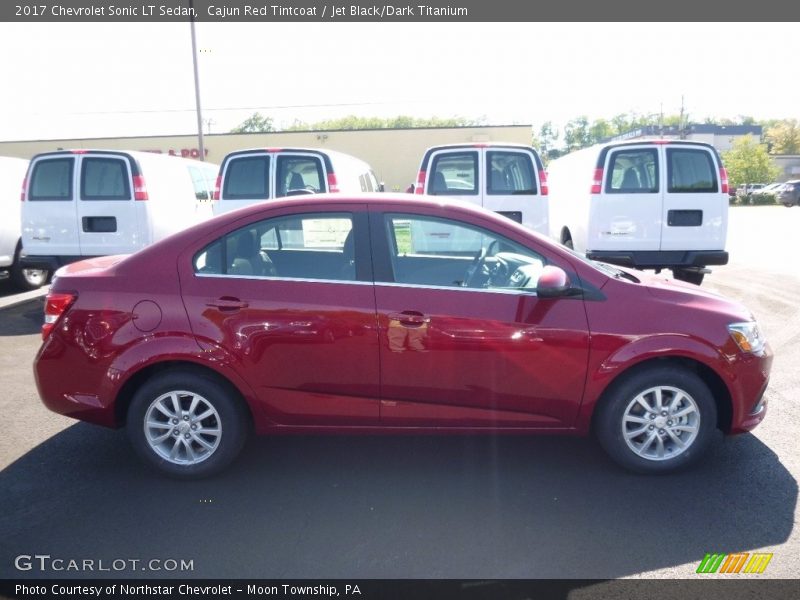 Cajun Red Tintcoat / Jet Black/Dark Titanium 2017 Chevrolet Sonic LT Sedan