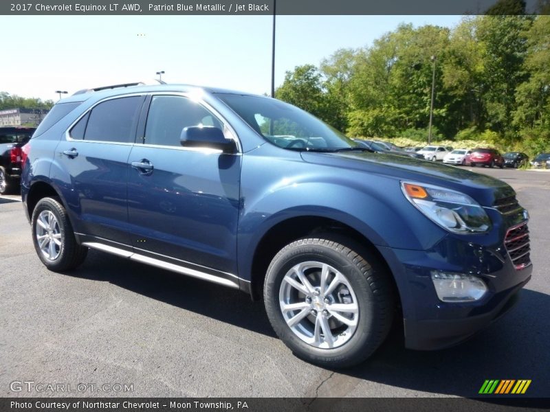 Patriot Blue Metallic / Jet Black 2017 Chevrolet Equinox LT AWD