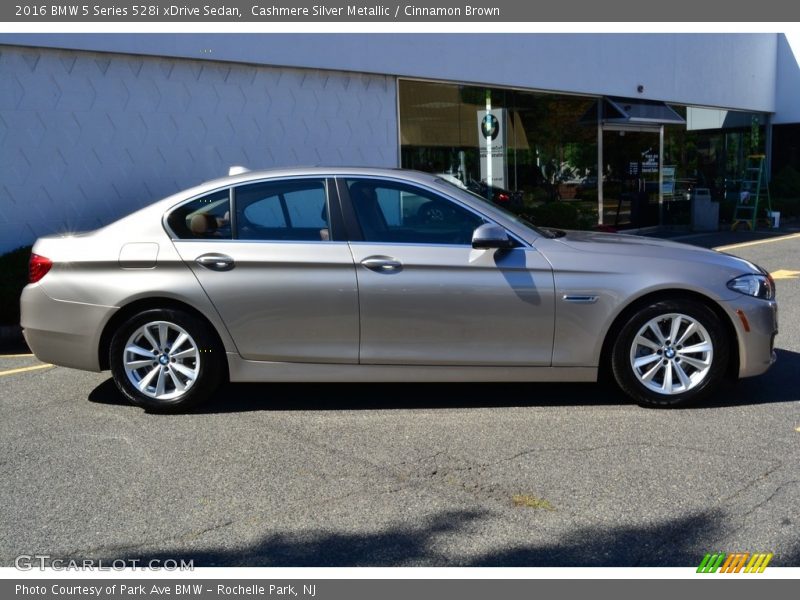 Cashmere Silver Metallic / Cinnamon Brown 2016 BMW 5 Series 528i xDrive Sedan