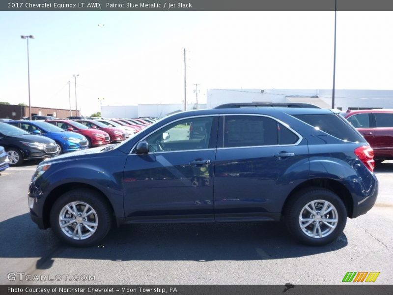 Patriot Blue Metallic / Jet Black 2017 Chevrolet Equinox LT AWD