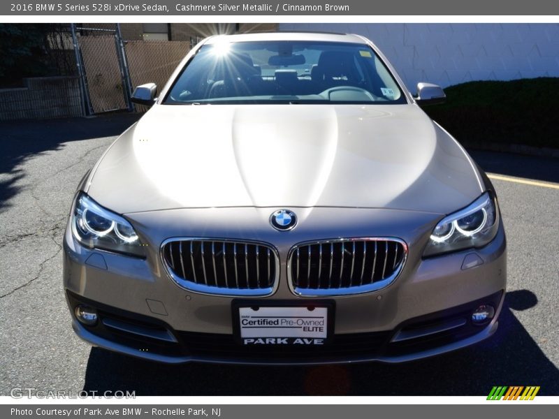 Cashmere Silver Metallic / Cinnamon Brown 2016 BMW 5 Series 528i xDrive Sedan