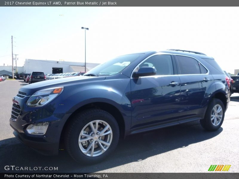 Patriot Blue Metallic / Jet Black 2017 Chevrolet Equinox LT AWD