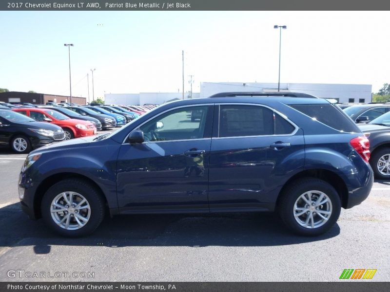 Patriot Blue Metallic / Jet Black 2017 Chevrolet Equinox LT AWD