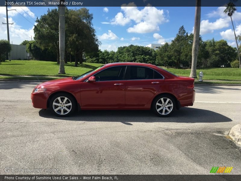 Milano Red / Ebony 2005 Acura TSX Sedan