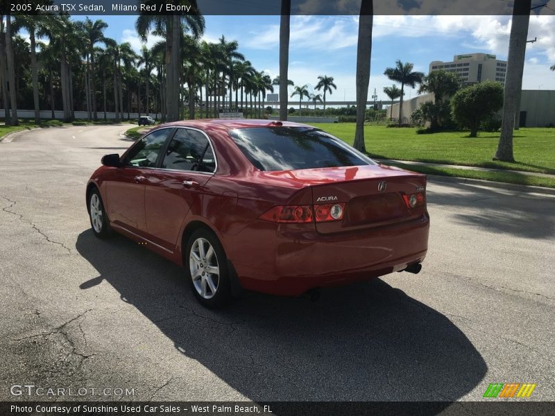Milano Red / Ebony 2005 Acura TSX Sedan