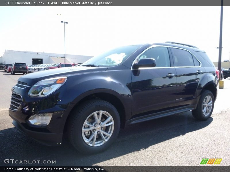 Blue Velvet Metallic / Jet Black 2017 Chevrolet Equinox LT AWD