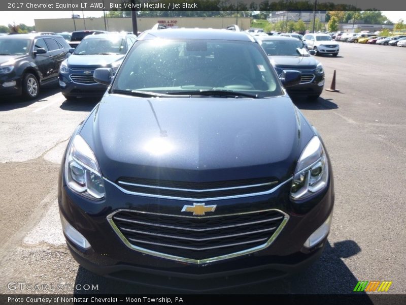 Blue Velvet Metallic / Jet Black 2017 Chevrolet Equinox LT AWD