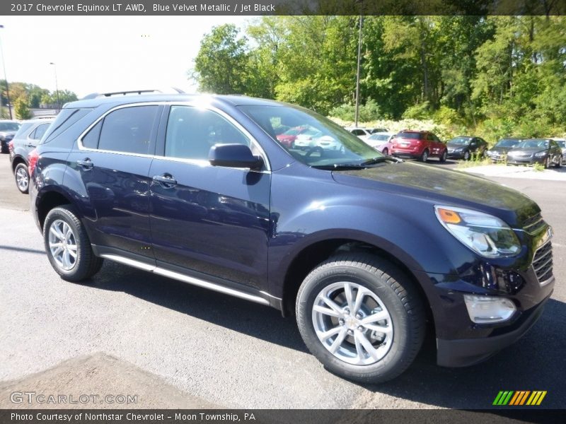 Blue Velvet Metallic / Jet Black 2017 Chevrolet Equinox LT AWD
