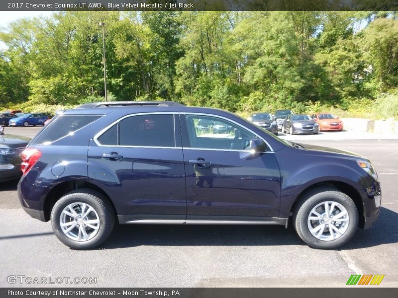 Blue Velvet Metallic / Jet Black 2017 Chevrolet Equinox LT AWD