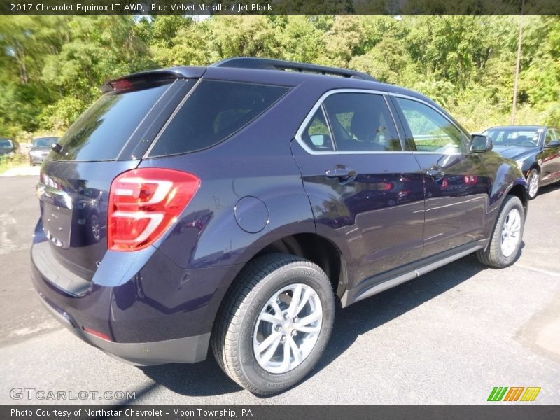 Blue Velvet Metallic / Jet Black 2017 Chevrolet Equinox LT AWD