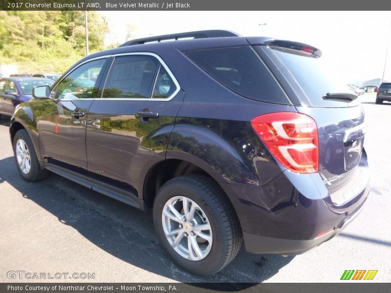 Blue Velvet Metallic / Jet Black 2017 Chevrolet Equinox LT AWD