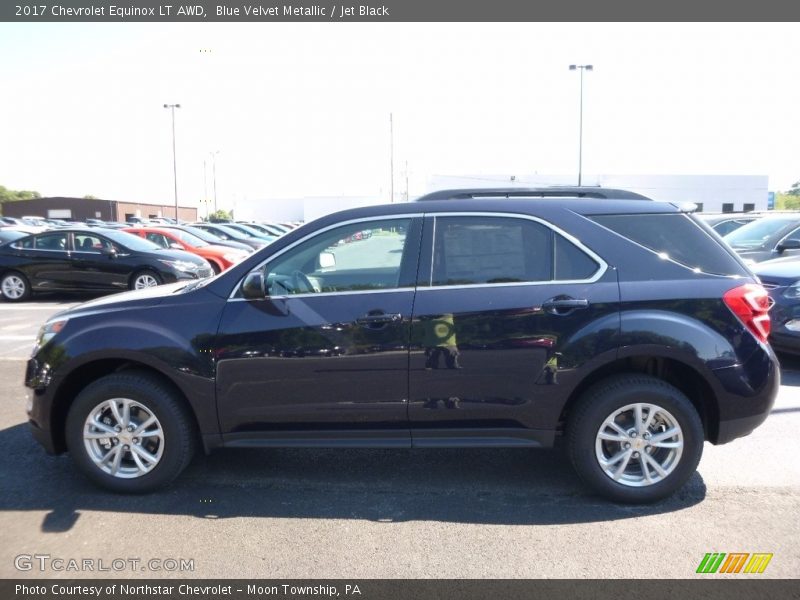 Blue Velvet Metallic / Jet Black 2017 Chevrolet Equinox LT AWD