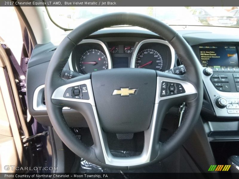 Blue Velvet Metallic / Jet Black 2017 Chevrolet Equinox LT AWD