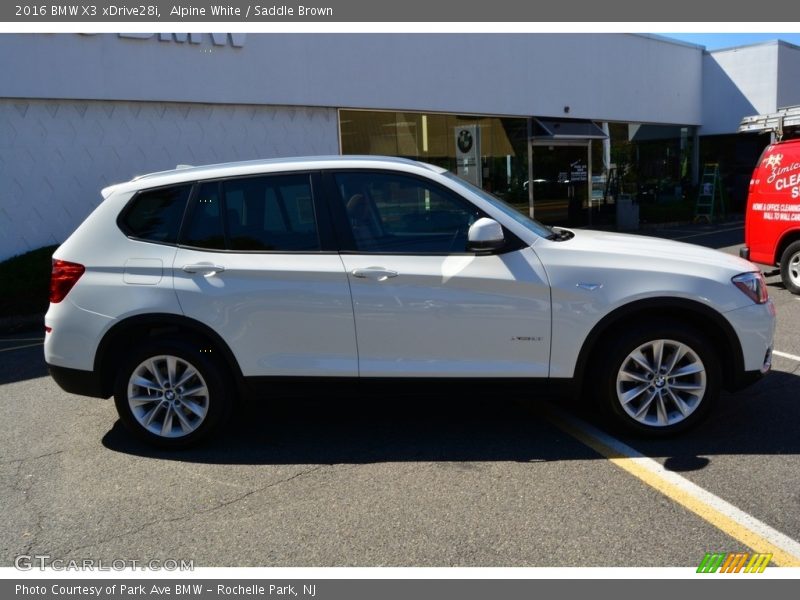 Alpine White / Saddle Brown 2016 BMW X3 xDrive28i