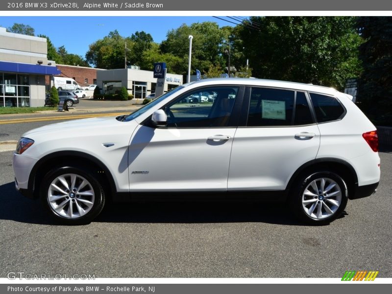 Alpine White / Saddle Brown 2016 BMW X3 xDrive28i