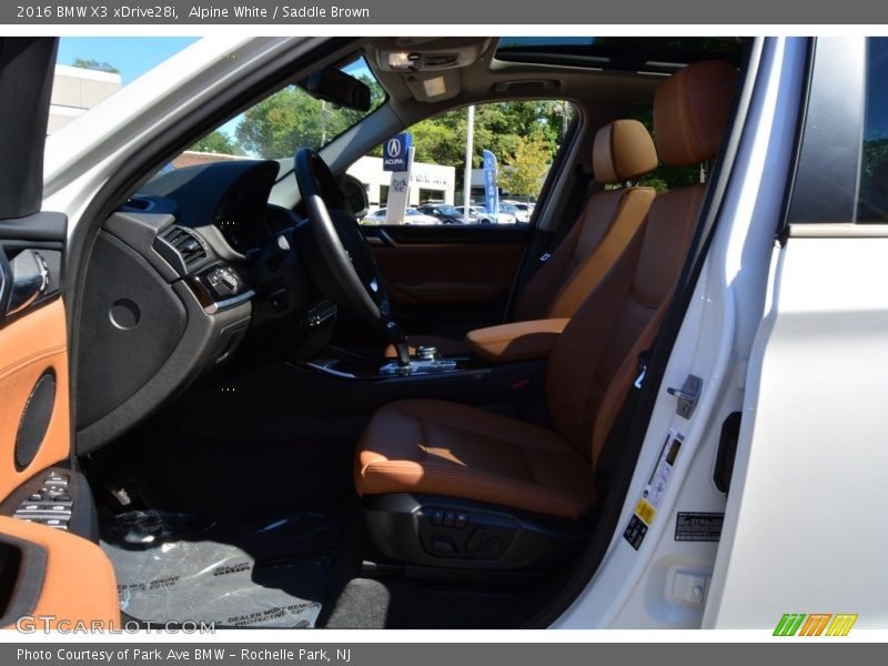 Alpine White / Saddle Brown 2016 BMW X3 xDrive28i