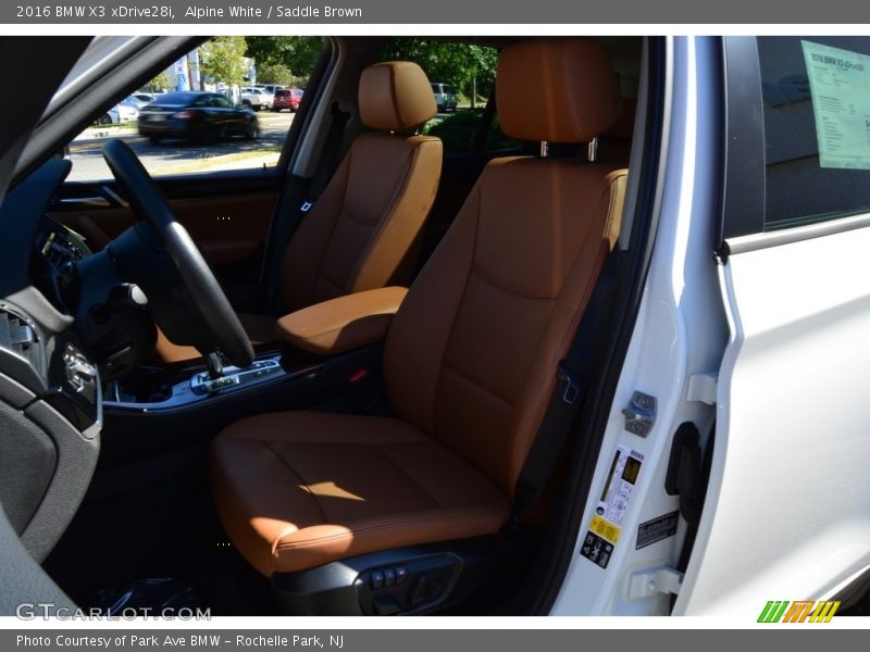 Alpine White / Saddle Brown 2016 BMW X3 xDrive28i