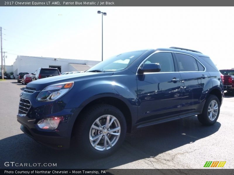 Patriot Blue Metallic / Jet Black 2017 Chevrolet Equinox LT AWD
