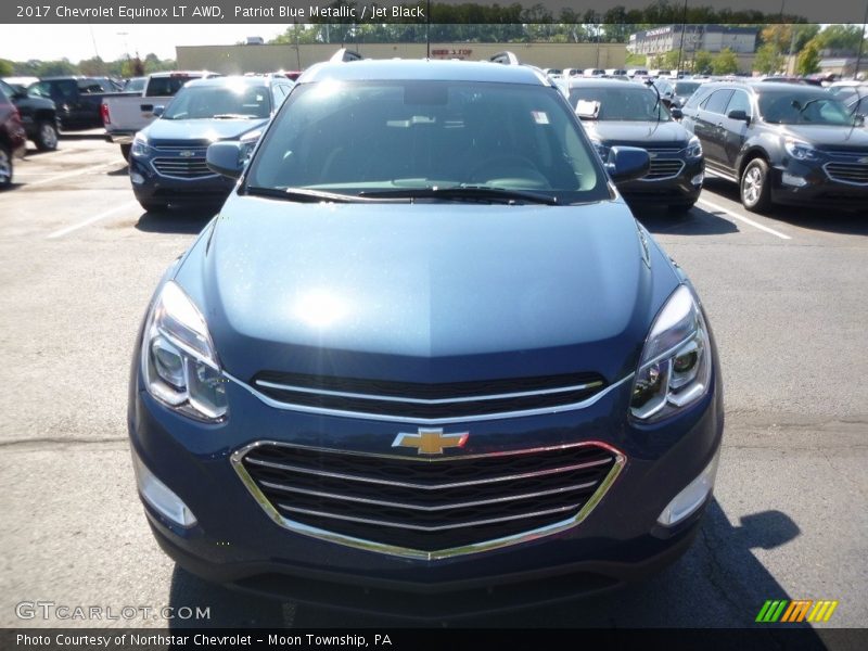 Patriot Blue Metallic / Jet Black 2017 Chevrolet Equinox LT AWD