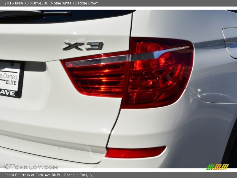 Alpine White / Saddle Brown 2016 BMW X3 xDrive28i