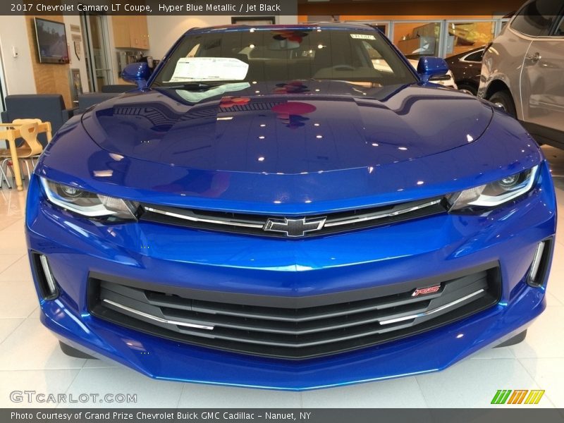 Hyper Blue Metallic / Jet Black 2017 Chevrolet Camaro LT Coupe