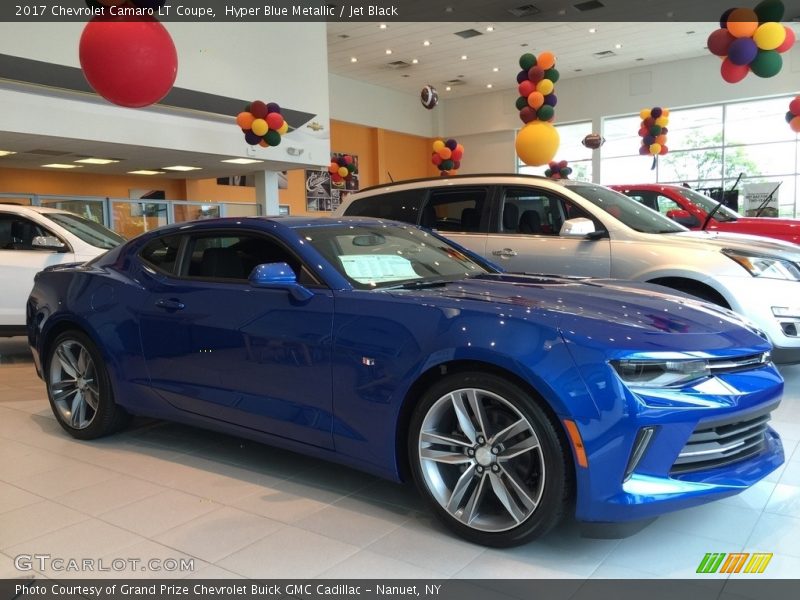 Hyper Blue Metallic / Jet Black 2017 Chevrolet Camaro LT Coupe