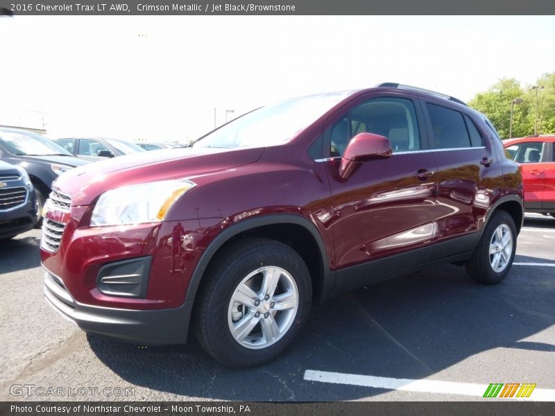 Crimson Metallic / Jet Black/Brownstone 2016 Chevrolet Trax LT AWD