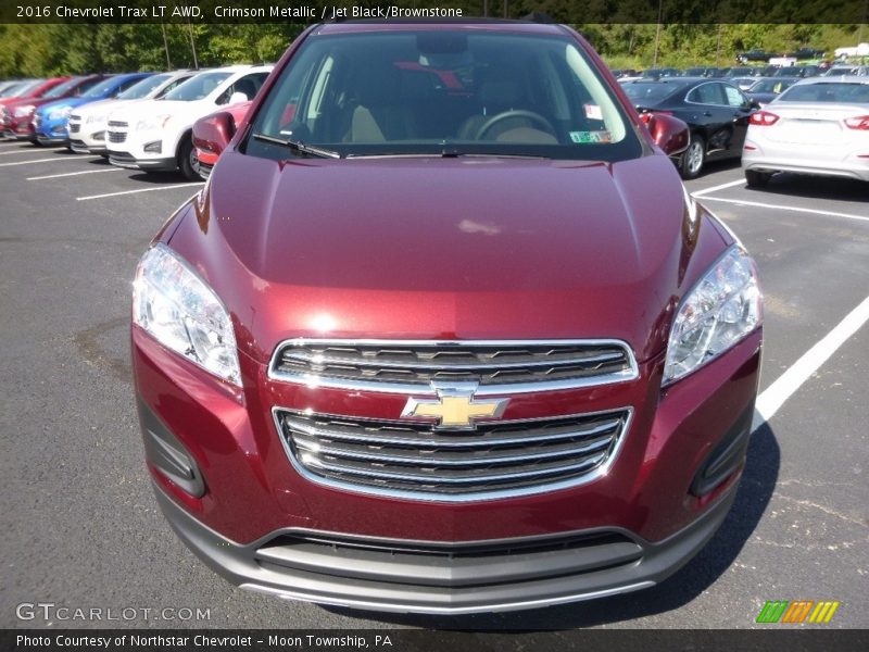 Crimson Metallic / Jet Black/Brownstone 2016 Chevrolet Trax LT AWD