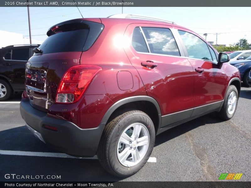 Crimson Metallic / Jet Black/Brownstone 2016 Chevrolet Trax LT AWD