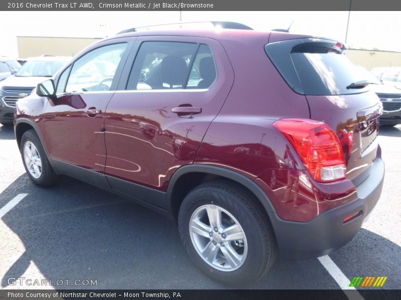 Crimson Metallic / Jet Black/Brownstone 2016 Chevrolet Trax LT AWD