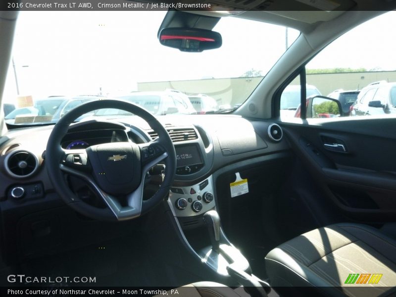 Crimson Metallic / Jet Black/Brownstone 2016 Chevrolet Trax LT AWD