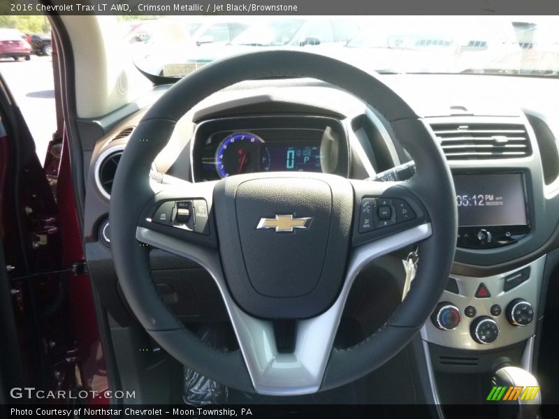 Crimson Metallic / Jet Black/Brownstone 2016 Chevrolet Trax LT AWD