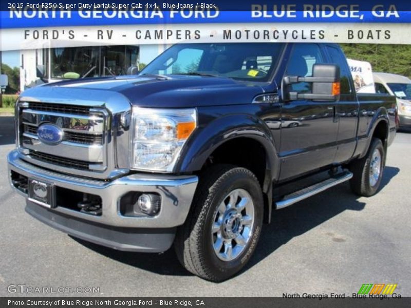 Blue Jeans / Black 2015 Ford F350 Super Duty Lariat Super Cab 4x4