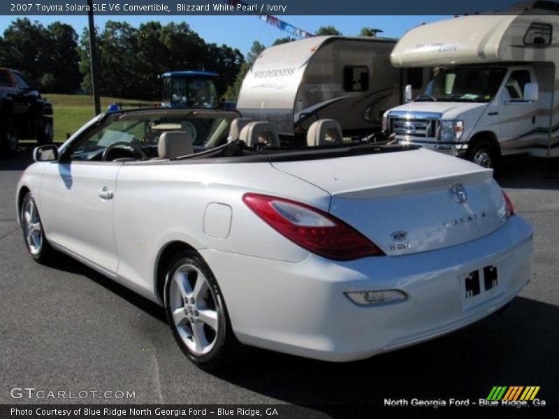 Blizzard White Pearl / Ivory 2007 Toyota Solara SLE V6 Convertible