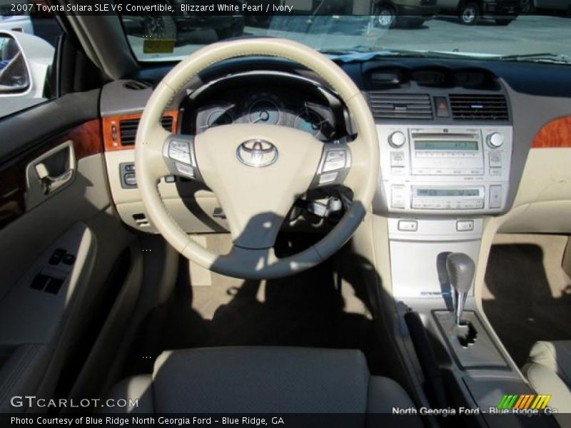 Blizzard White Pearl / Ivory 2007 Toyota Solara SLE V6 Convertible