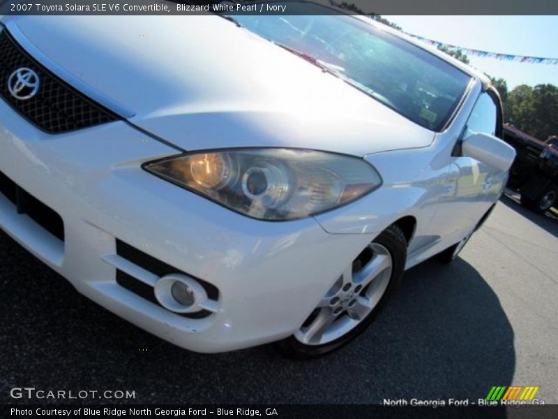 Blizzard White Pearl / Ivory 2007 Toyota Solara SLE V6 Convertible